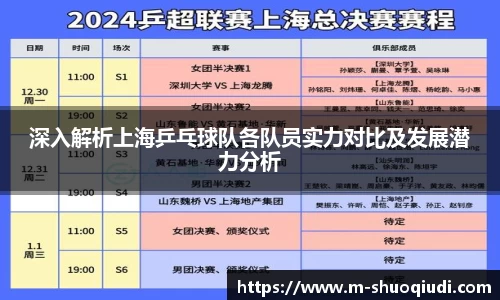 深入解析上海乒乓球队各队员实力对比及发展潜力分析